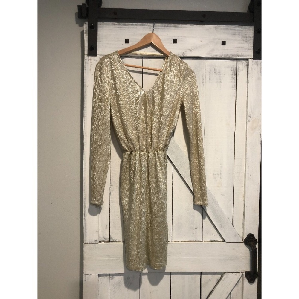 Gold cocktail dress